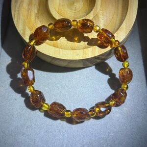 Amber Beaded Bracelet
